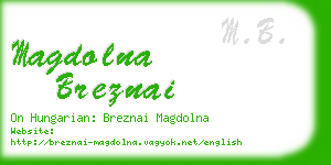 magdolna breznai business card